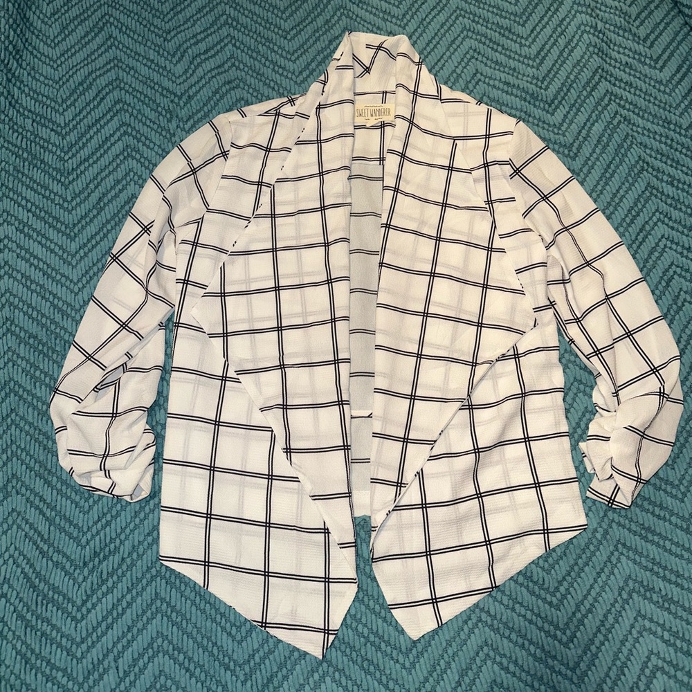 Sweet Wanderer Woman’s Plaid Cardigan L